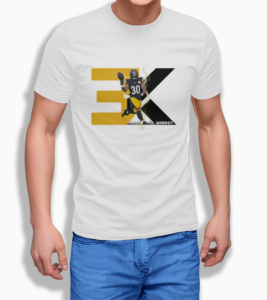 Jaylen Warren 3K 30 Pittsburgh Steelers T-Shirt