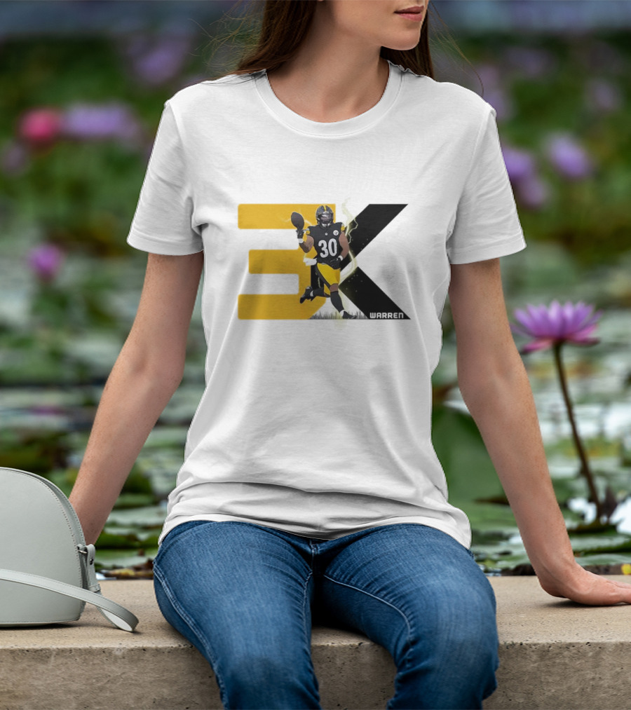 Jaylen Warren 3K 30 Pittsburgh Steelers T-Shirt
