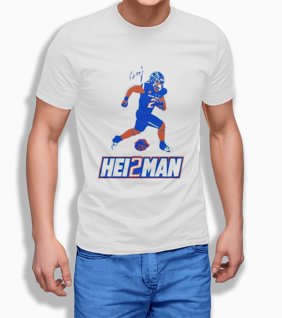 Ashton Jeanty Boise State Broncos Hei2man Football Player T-Shirt