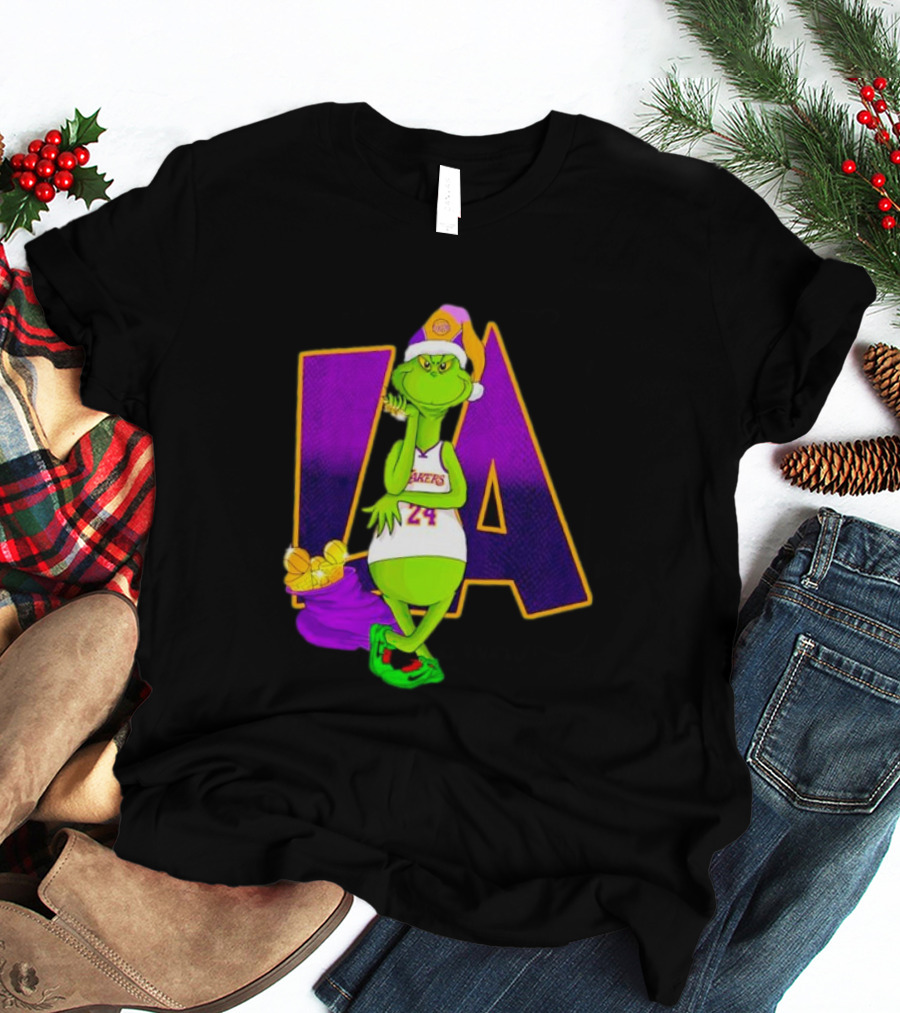 Kobe Bryant Grinch LA Lakers 24 Grinchmas T-Shirt
