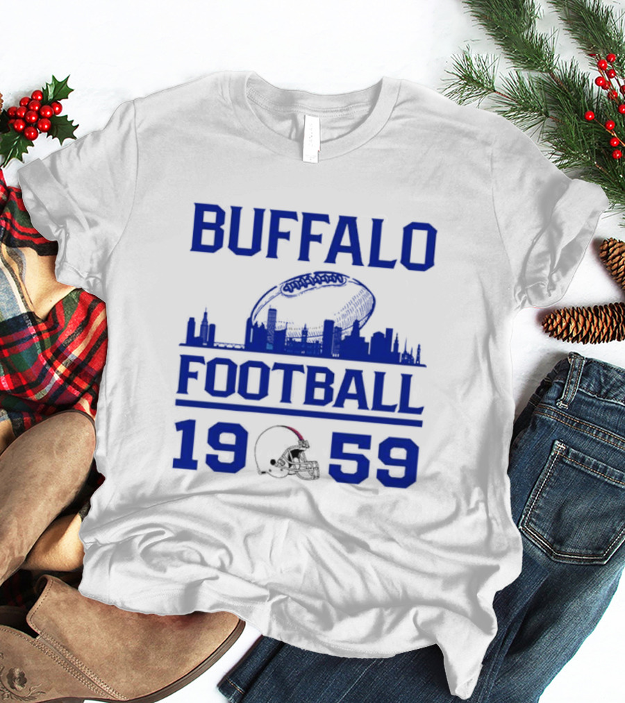 Buffalo Football 1959 Skyline Helmet T-Shirt