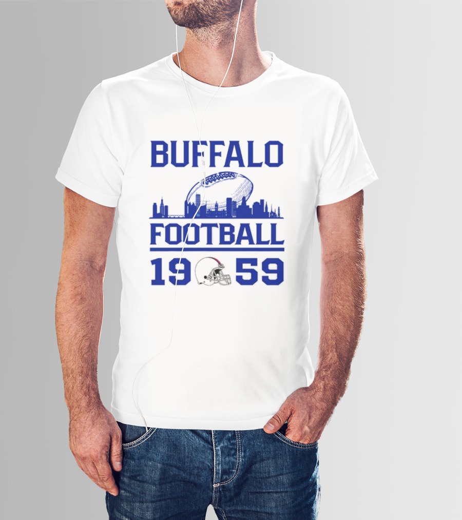 Buffalo Football 1959 Skyline Helmet T-Shirt