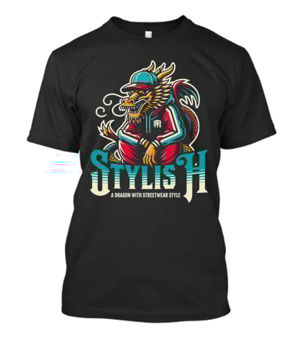 Stylish Dragon With Streetwear T-Shirt