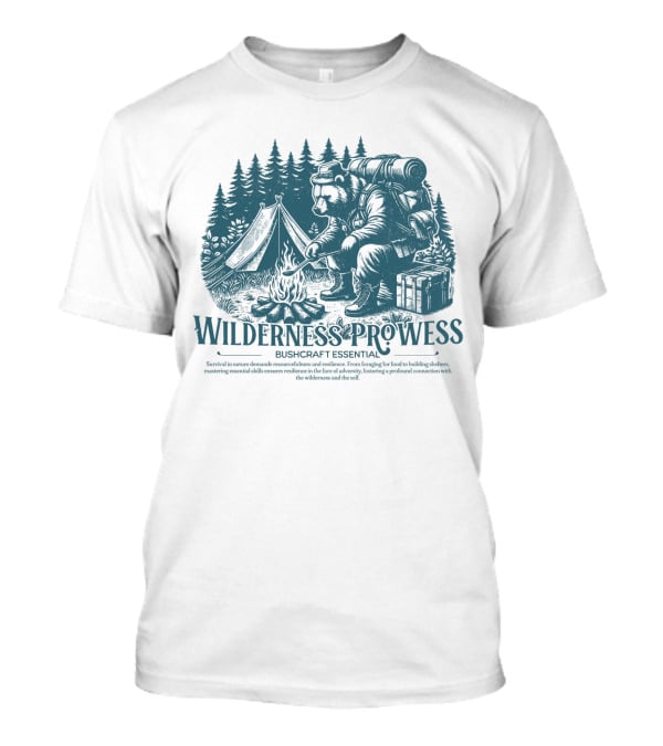 Wilderness Prowess Bushcraft Essential Survival In Nature Canvas T-Shirt