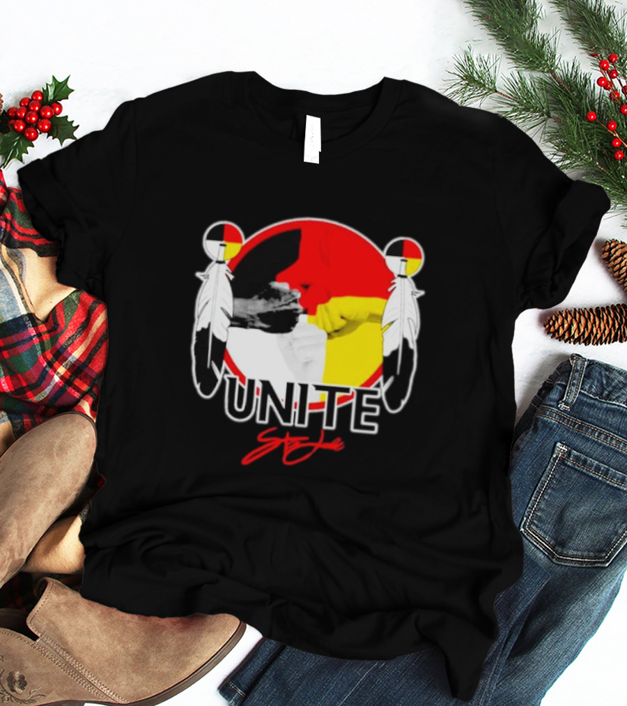 Unite Strong With Native American Symbols T-Shirt