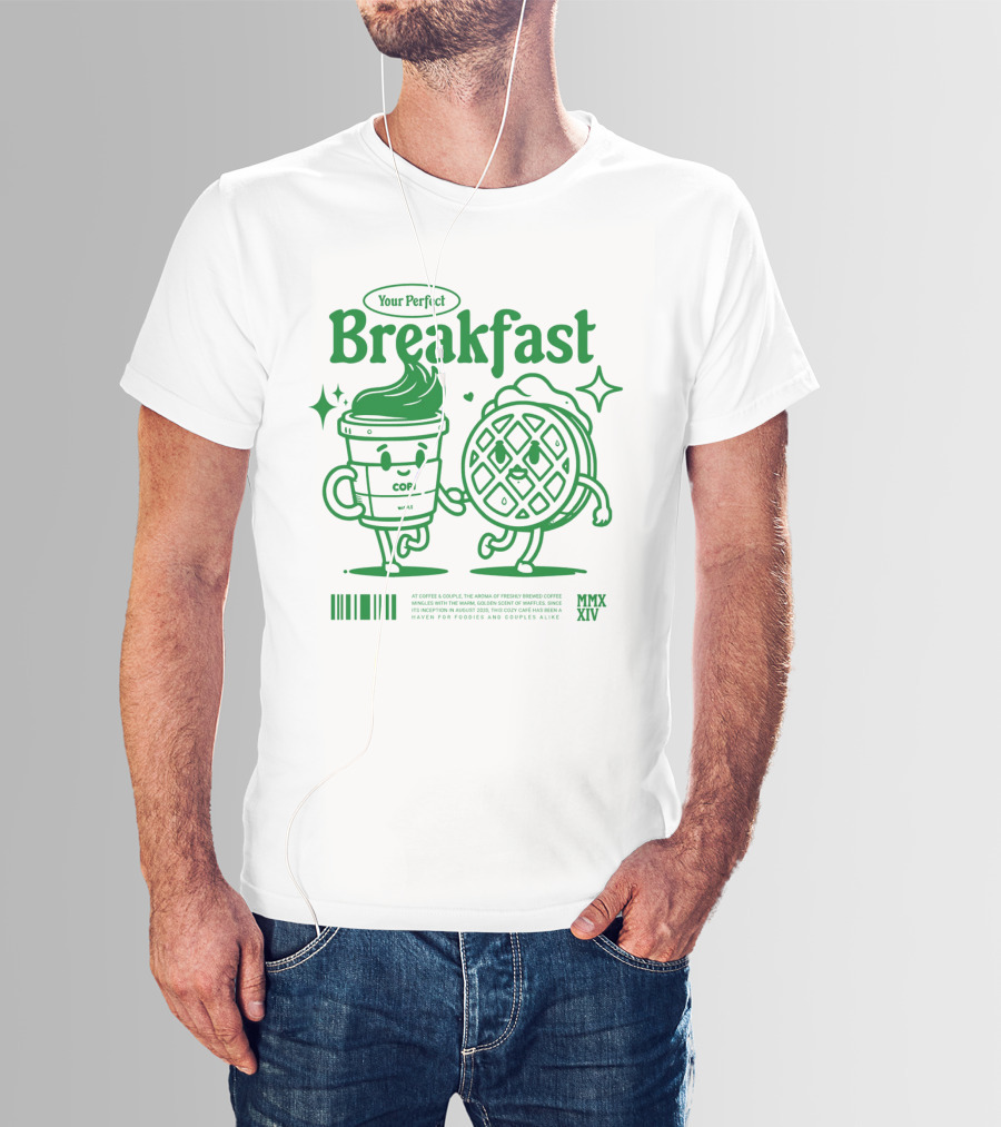 Your Perfect Breakfast Coffee And Waffle Friendship MMXIV T-Shirt