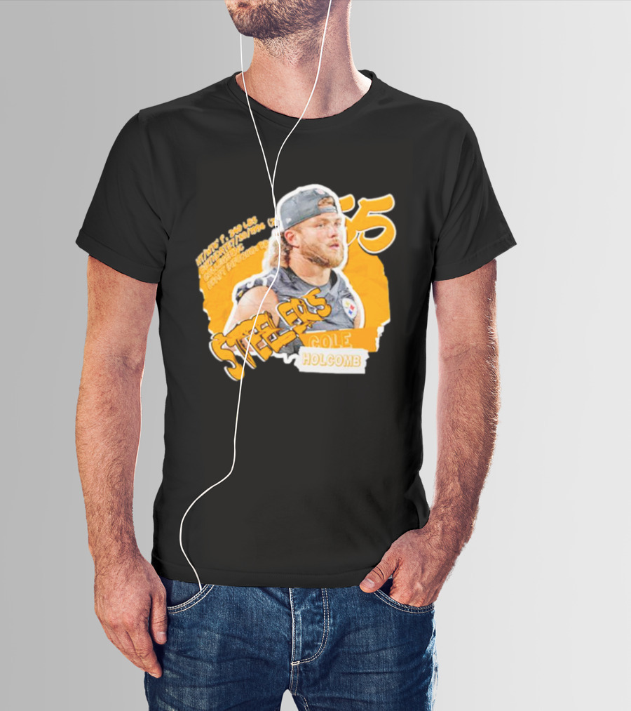 Steelers Football Cole Holcomb 55 Weight 240 Lbs Height 6'1 T-Shirt