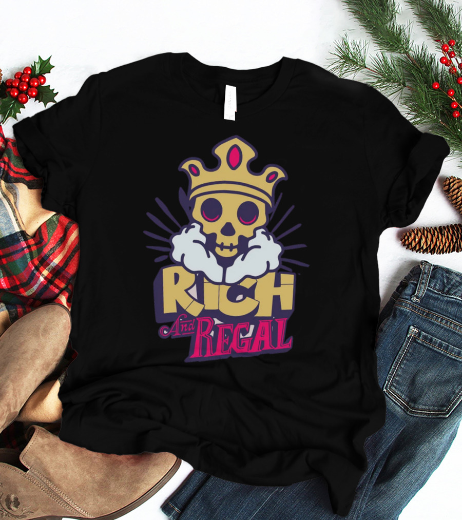 Rich And Regal Skull With Crown Icon T-Shirt