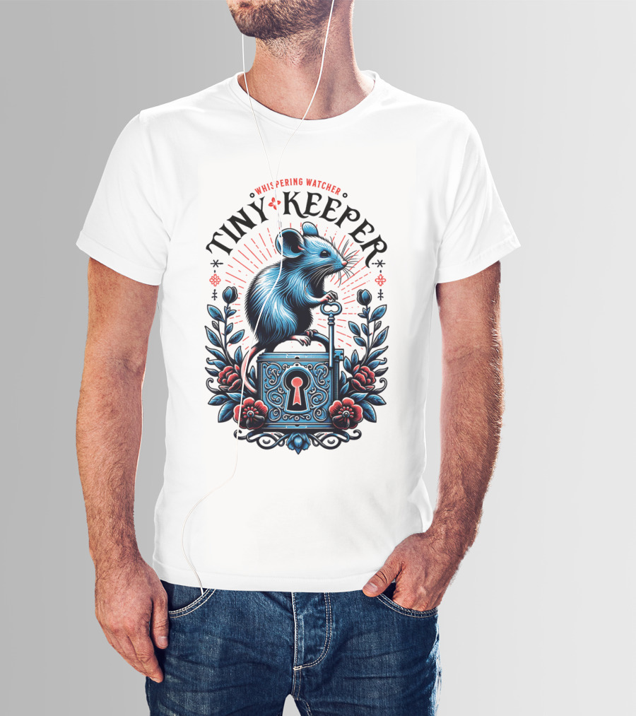 Whispering Watcher Tiny Keeper Mouse Key T-Shirt