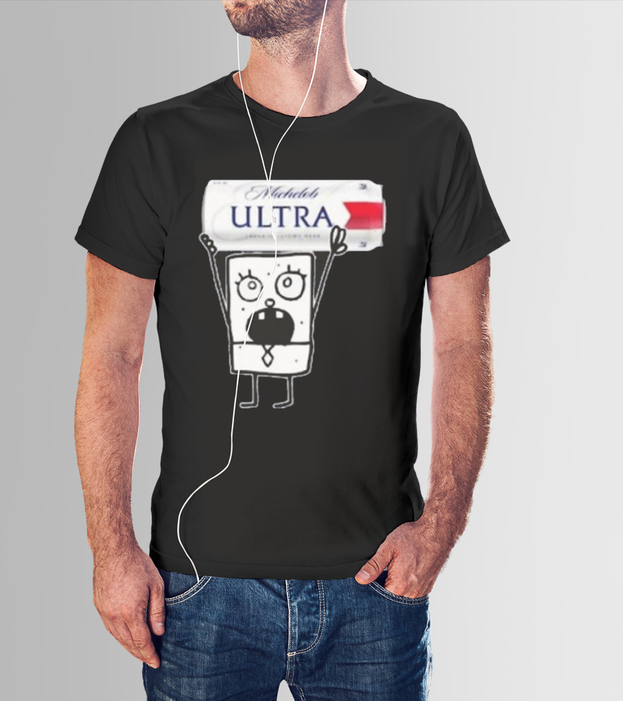 Doodlebob Michelob Ultra Holding Beer Can T-Shirt