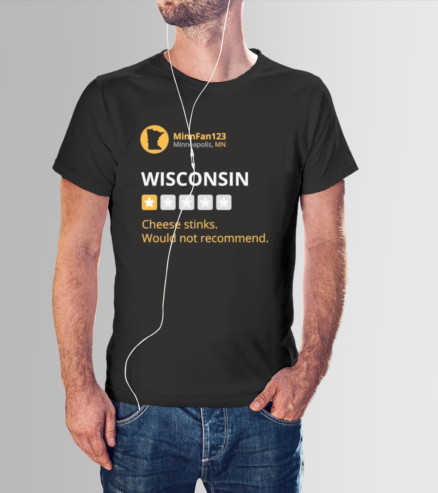 Minnesota Golden Gophers MinnFan123 Wisconsin Cheese Stinks Would Not Recommend T-Shirt