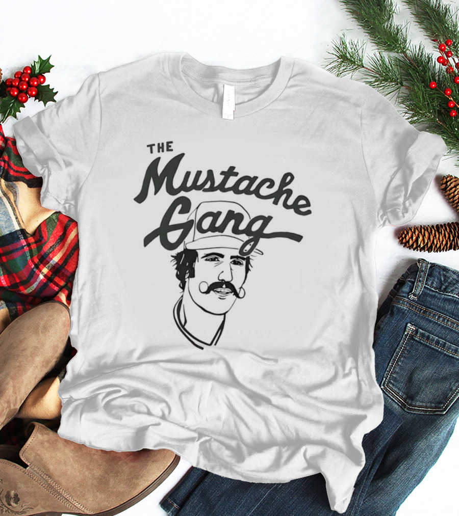 The Mustache Gang Baseball Mustache Icon T-Shirt