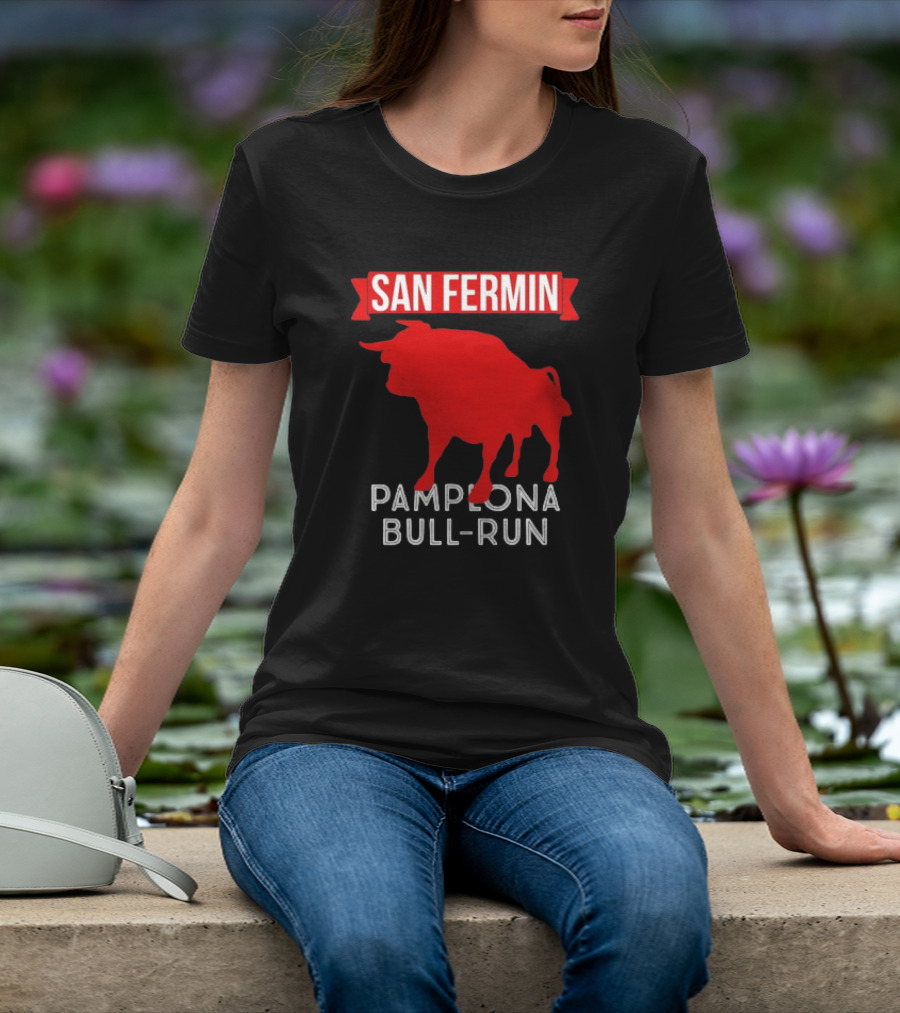 San Fermin Pamplona Bull Run Spain Festival Red Bull T-Shirt
