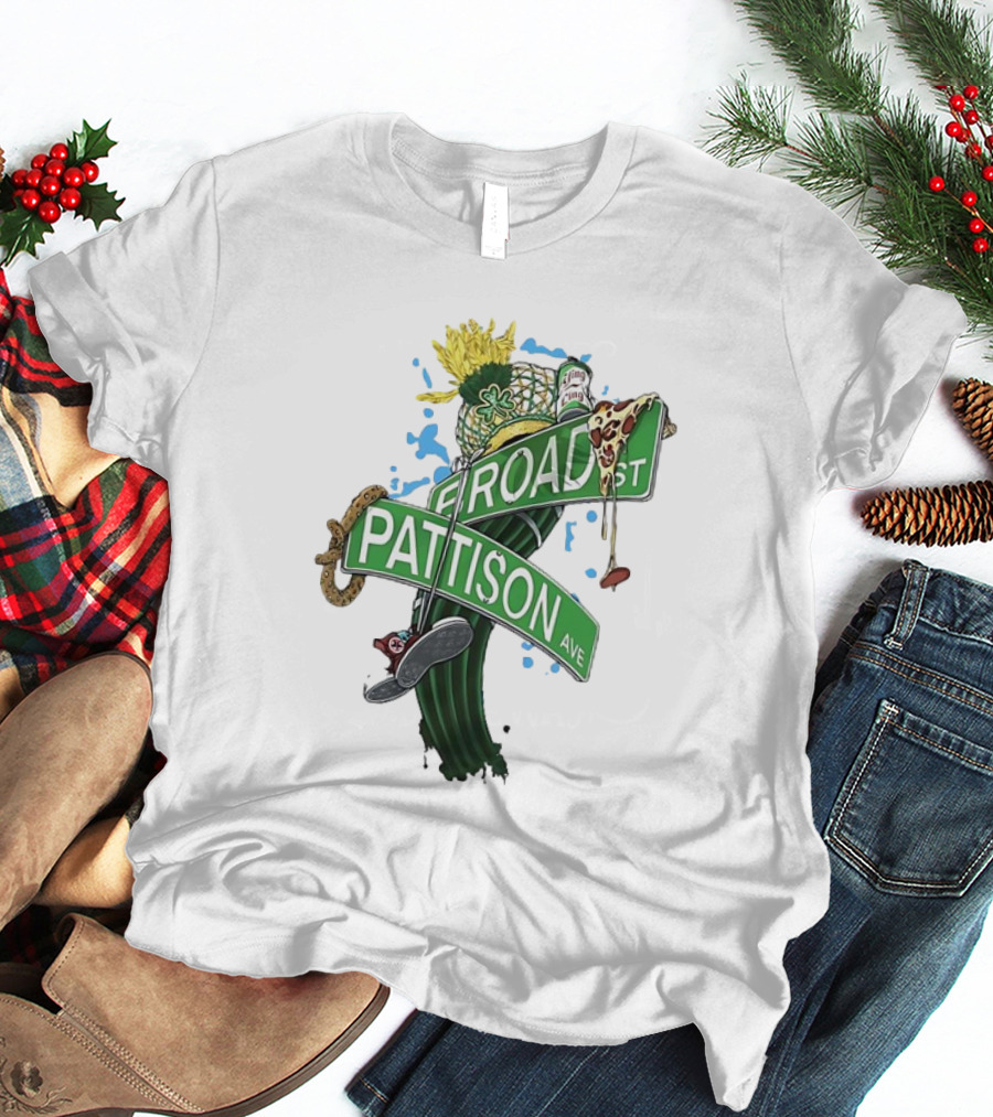 Broad Street Pattison Avenue Philly Icons Pizza Snake Hat Boot T-Shirt