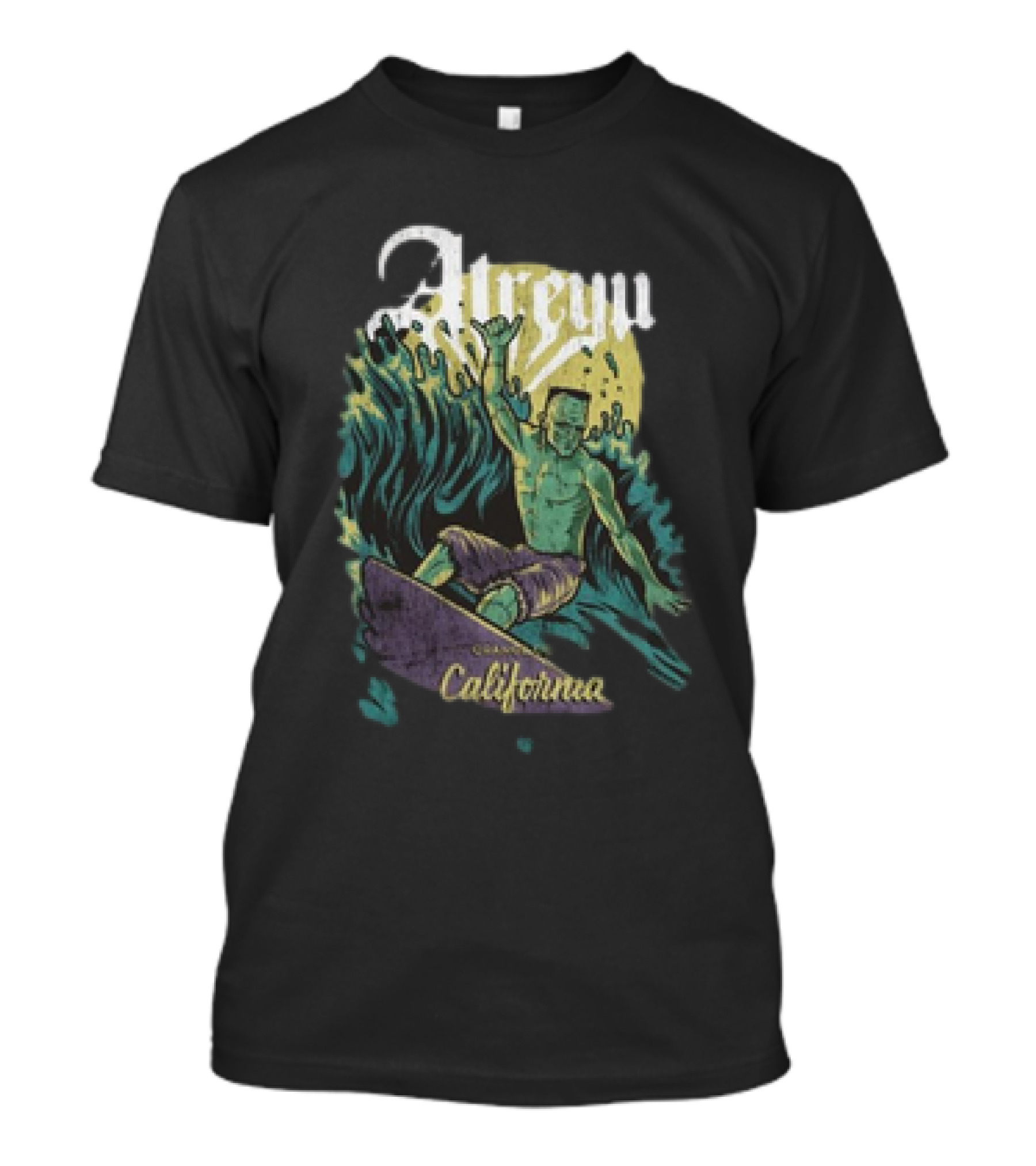 Atreyu Frankensurf California Ocean Wave T-Shirt