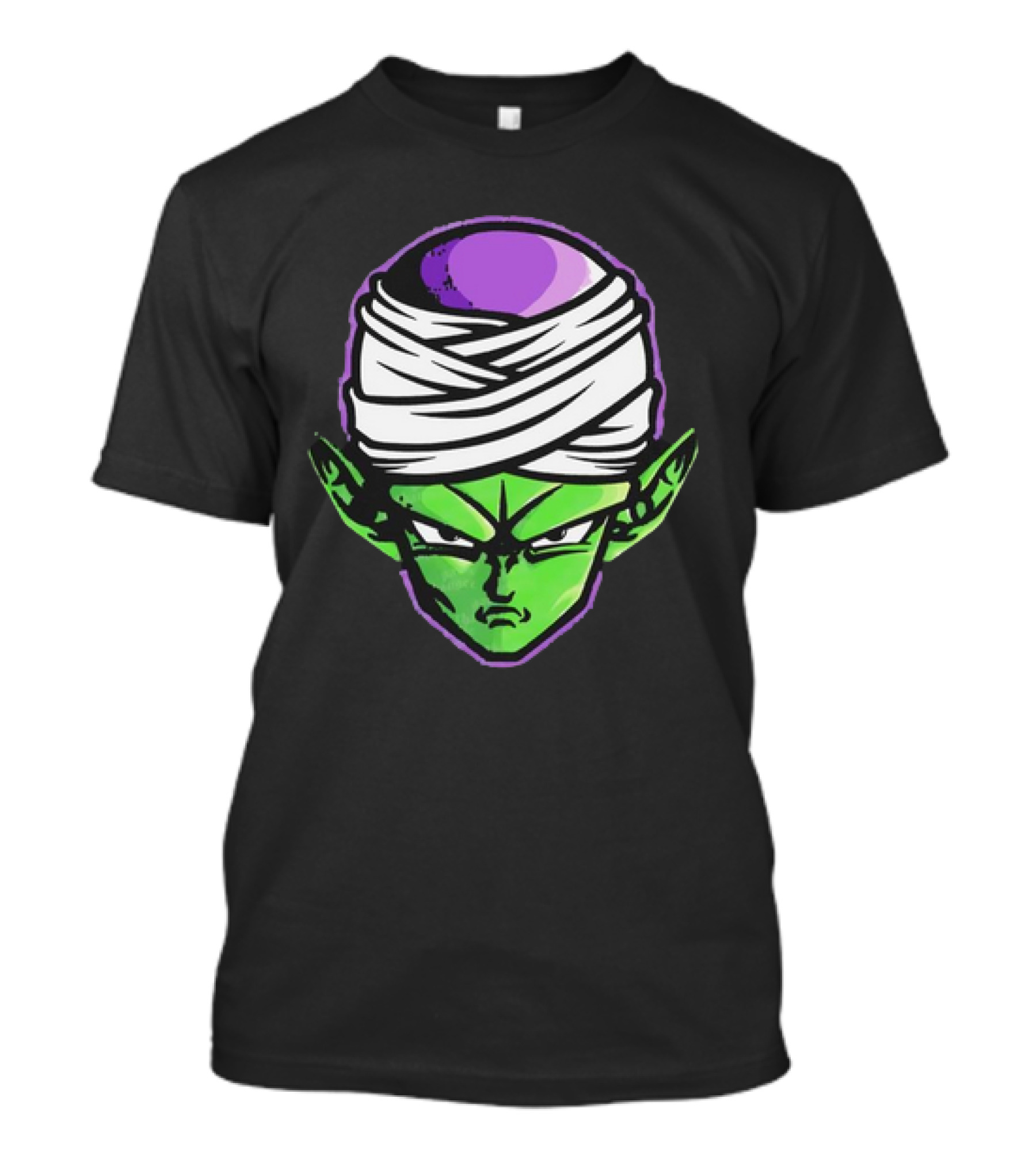 Piccolo Dragon Ball Z Green Face Turban Anime Character T-Shirt