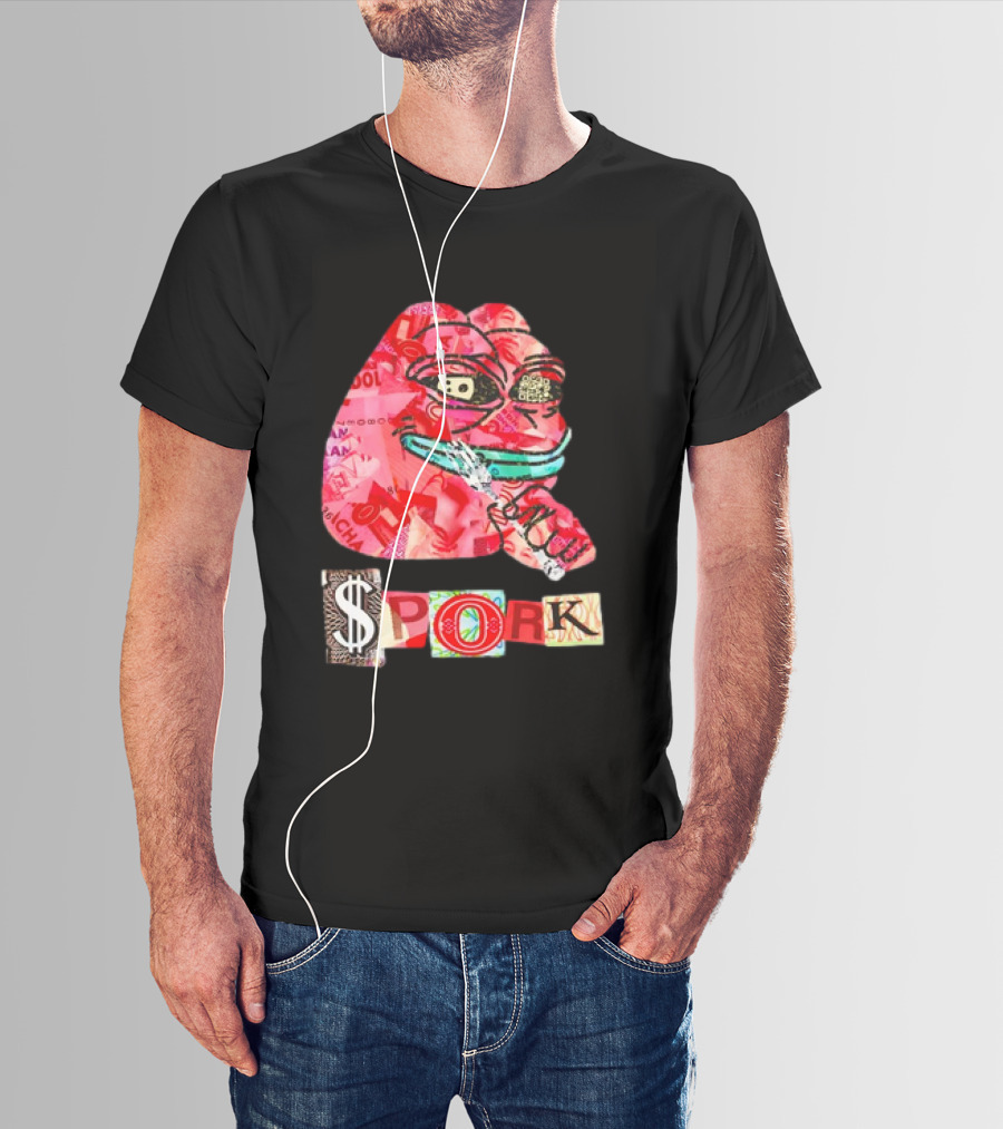 Colombo Spork Pepe Meme Collage Smoking T-Shirt