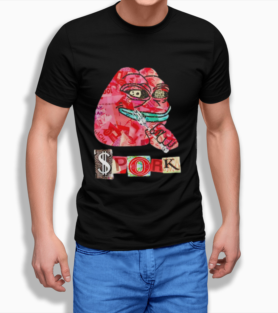 Colombo Spork Pepe Meme Collage Smoking T-Shirt