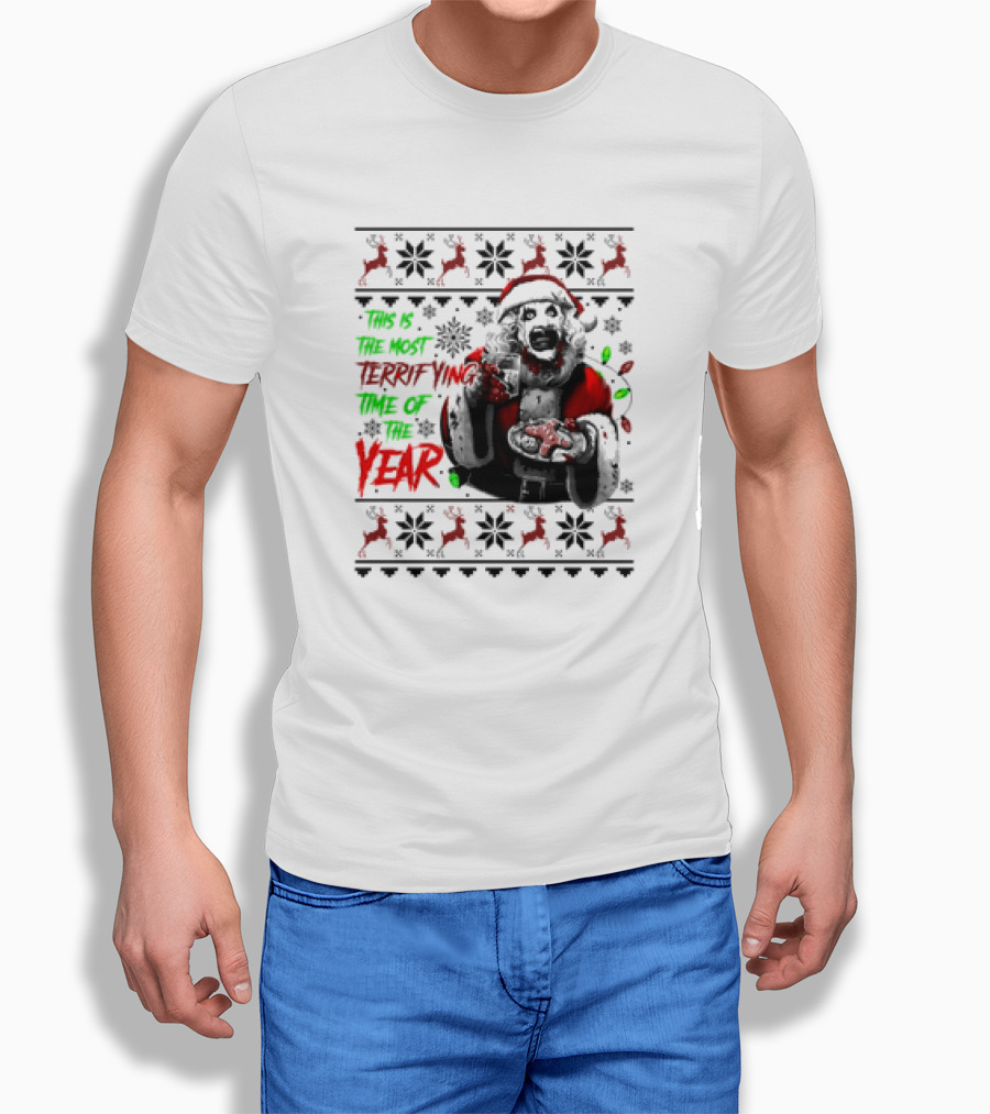 The Most Terrifying Time of the Year Art the Clown Santa Christmas T-Shirt