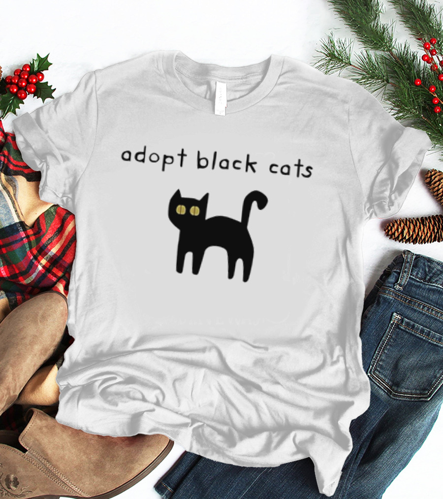 Adopt Black Cats With Yellow Eyes T-Shirt