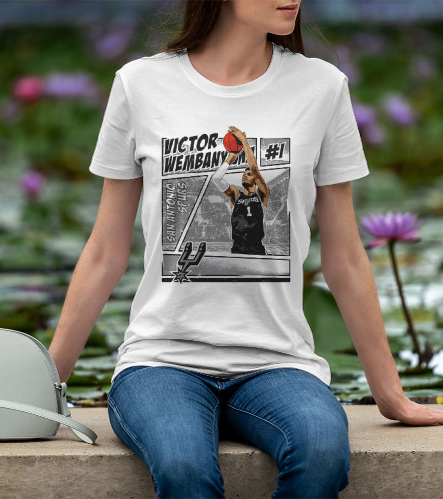 Victor Wembanyama San Antonio Spurs #1 NBA Comic Vintage T-Shirt