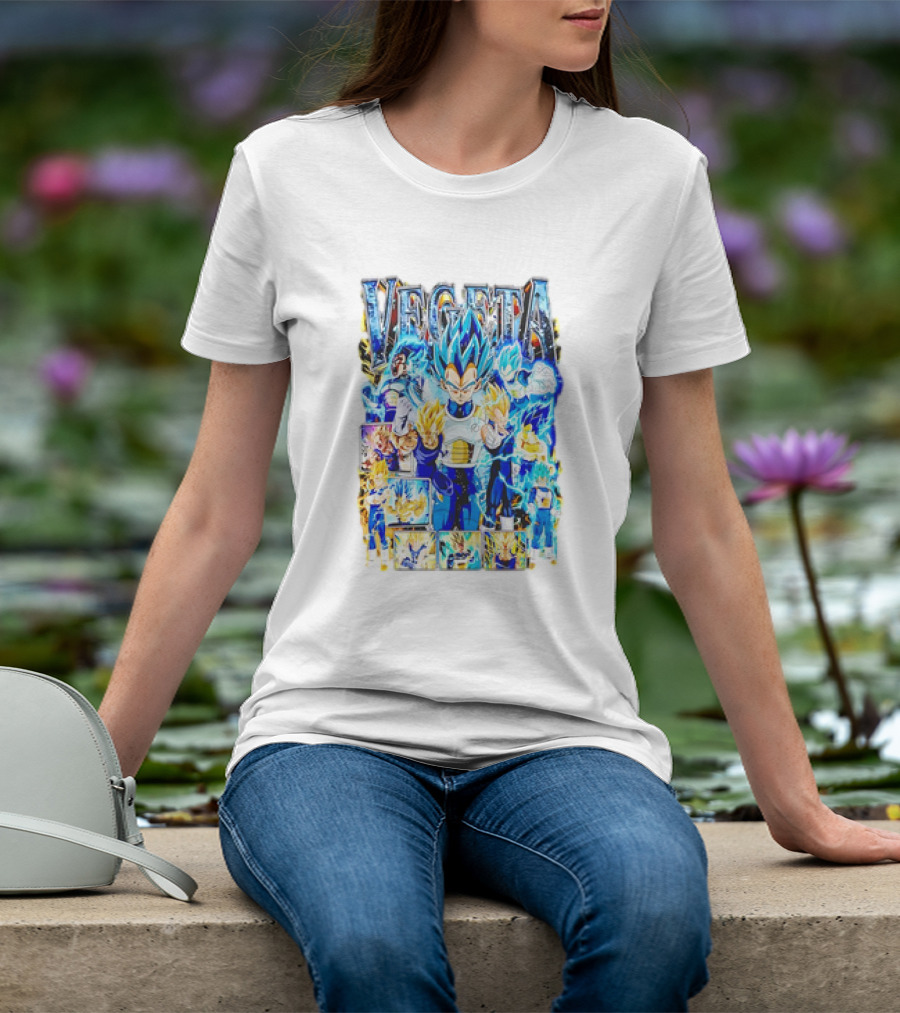 Vegeta Dragon Ball Anime Super Saiyan Blue Power Forms T-Shirt