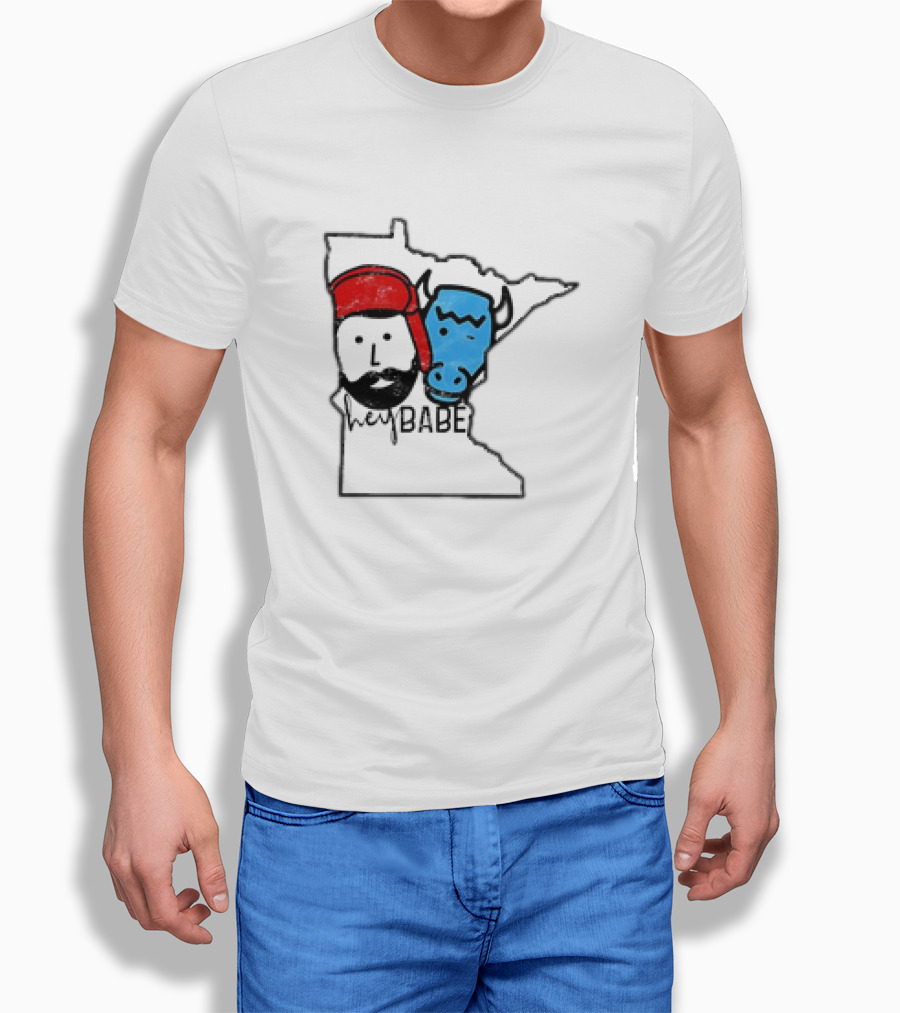 Hey Babe Cute Paul Bunyan Ox Minnesota Meme T-Shirt