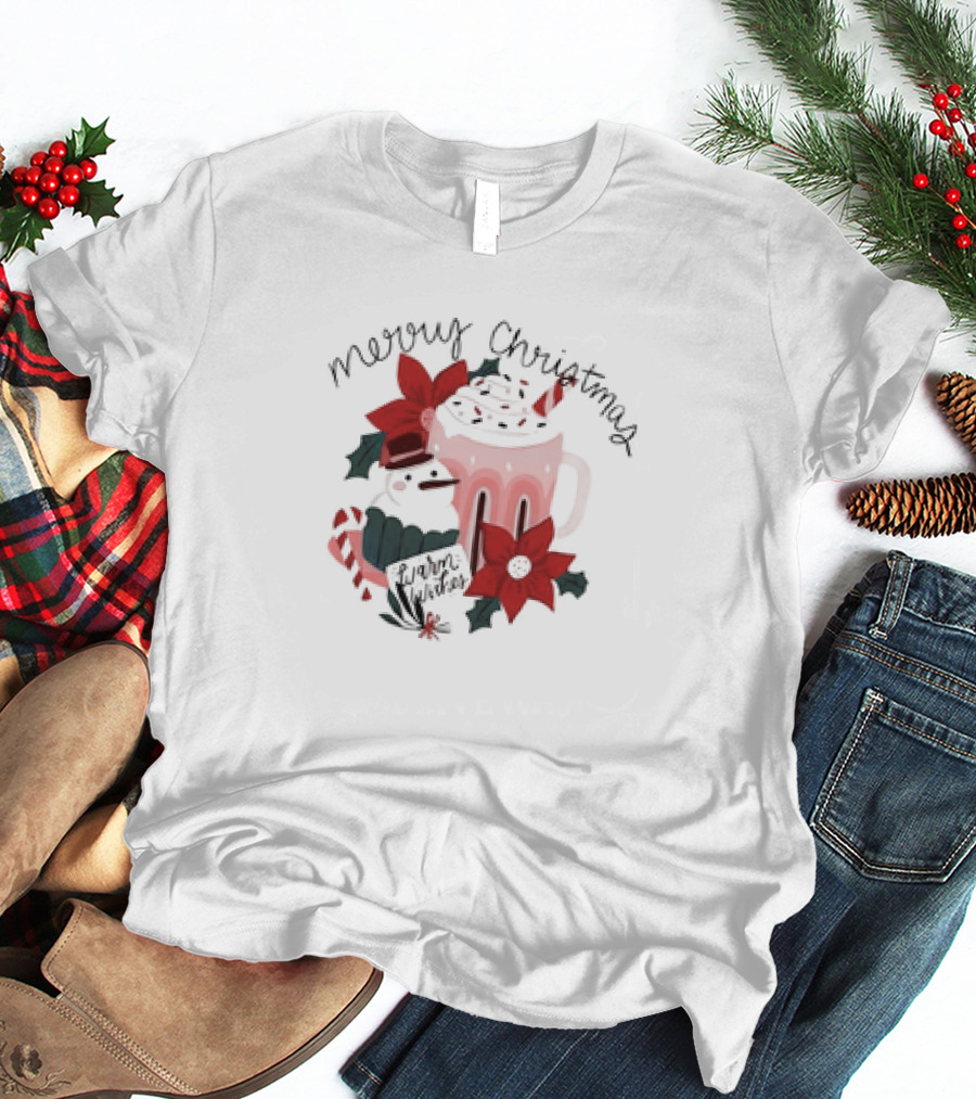 Merry Christmas Warm Wishes Hot Chocolate T-Shirt