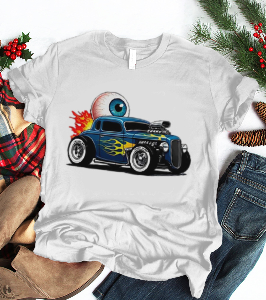 Le Hot Rod D’Eyeba11 Eye-Flame Car T-Shirt