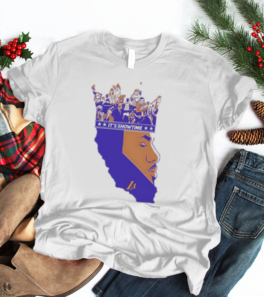Lebron James It's Showtime Los Angeles Lakers Crown California T-Shirt