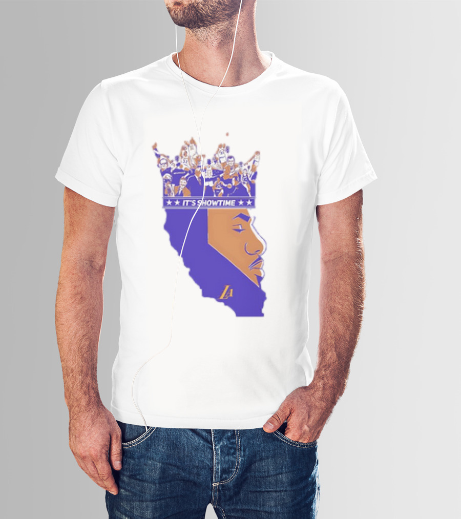 Lebron James It's Showtime Los Angeles Lakers Crown California T-Shirt