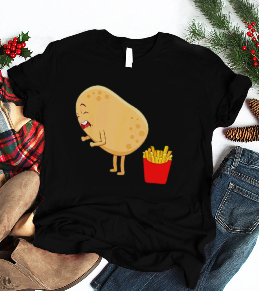 Potato Poops Fries Funny Cartoon T-Shirt