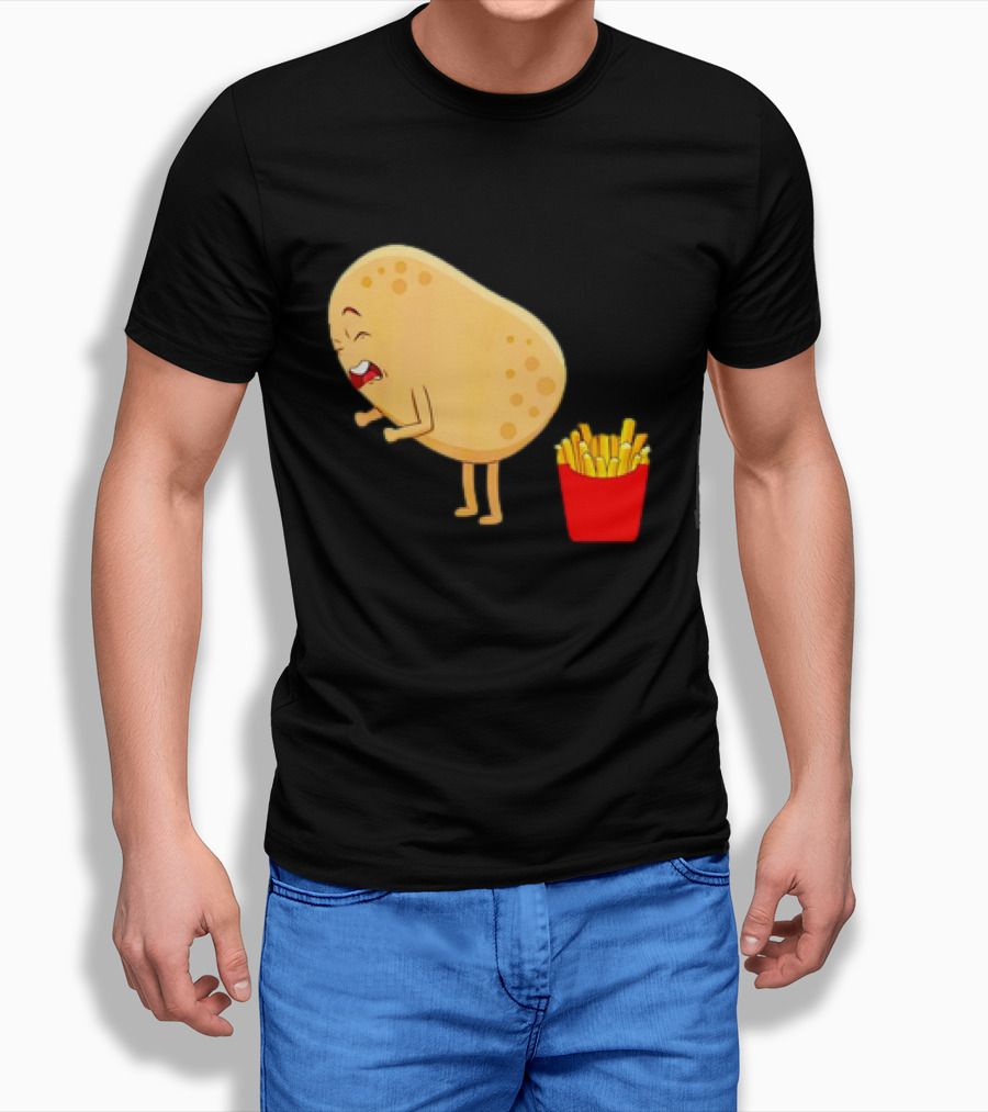 Potato Poops Fries Funny Cartoon T-Shirt