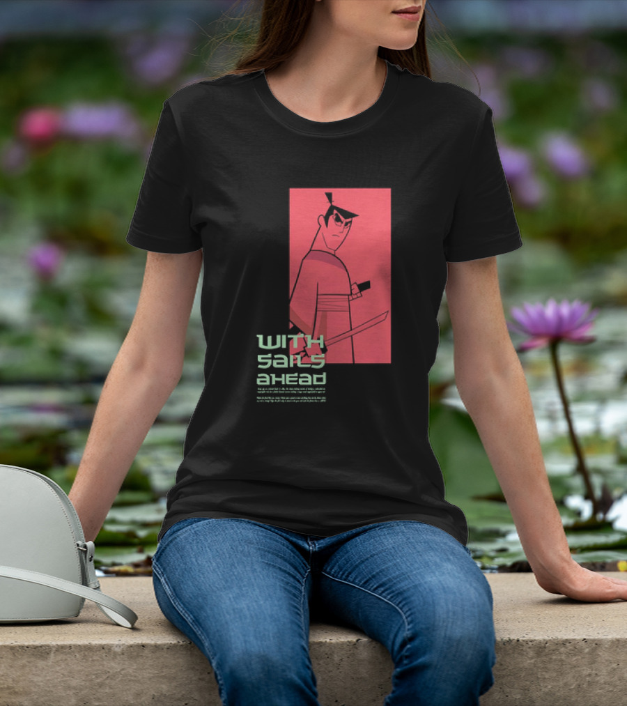Samurai Jack With Sails Ahead Retro Style Fan T-Shirt