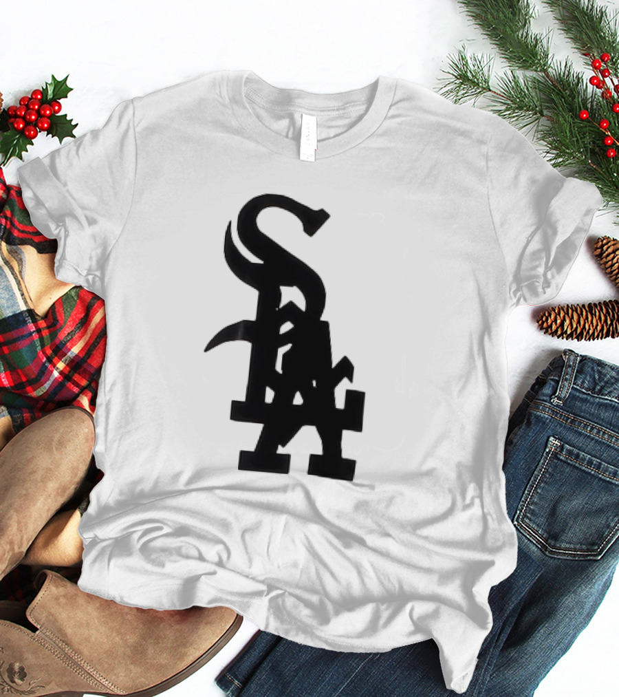 Chicago White Sox And Los Angeles Dodgers Logo Combination T-Shirt