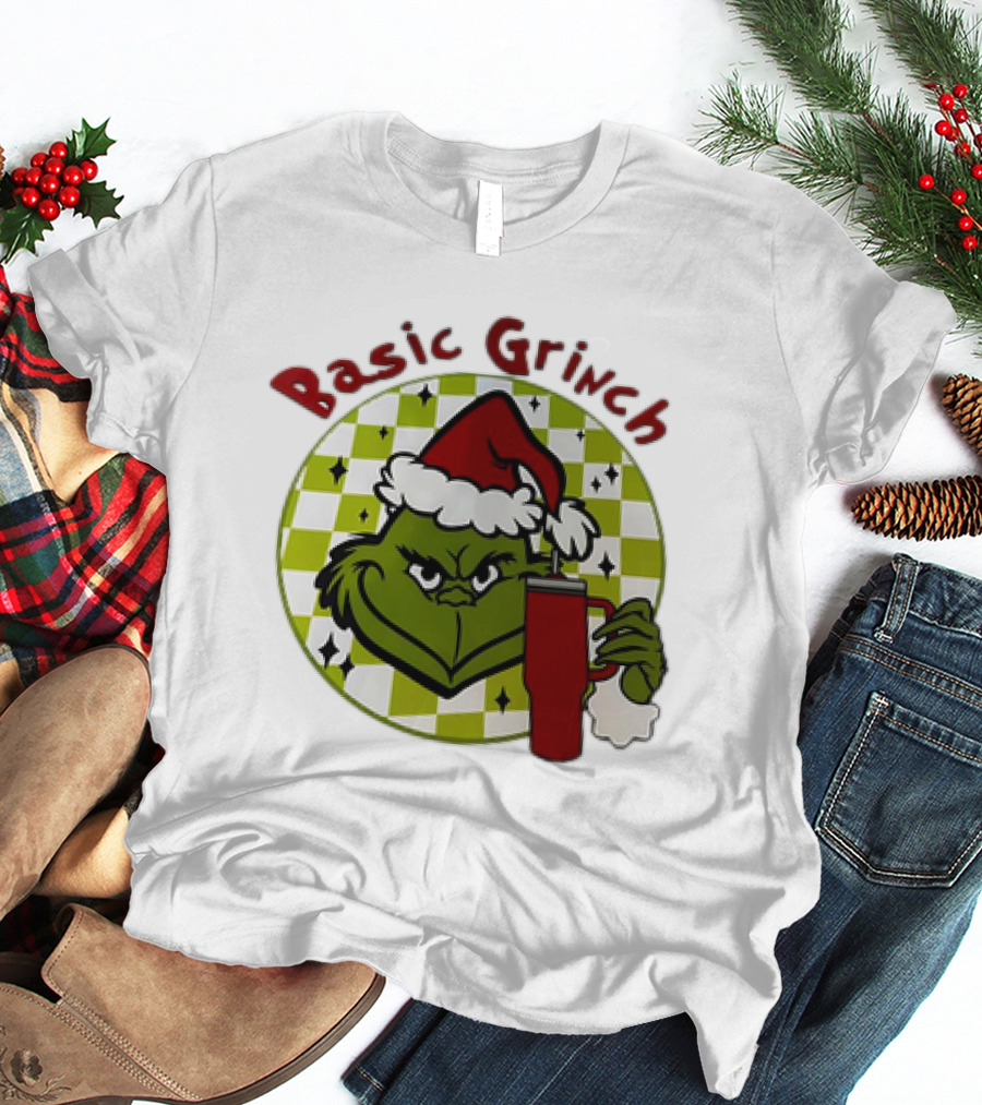 Basic Grinch Christmas Santa Hat Holiday Mug T-Shirt