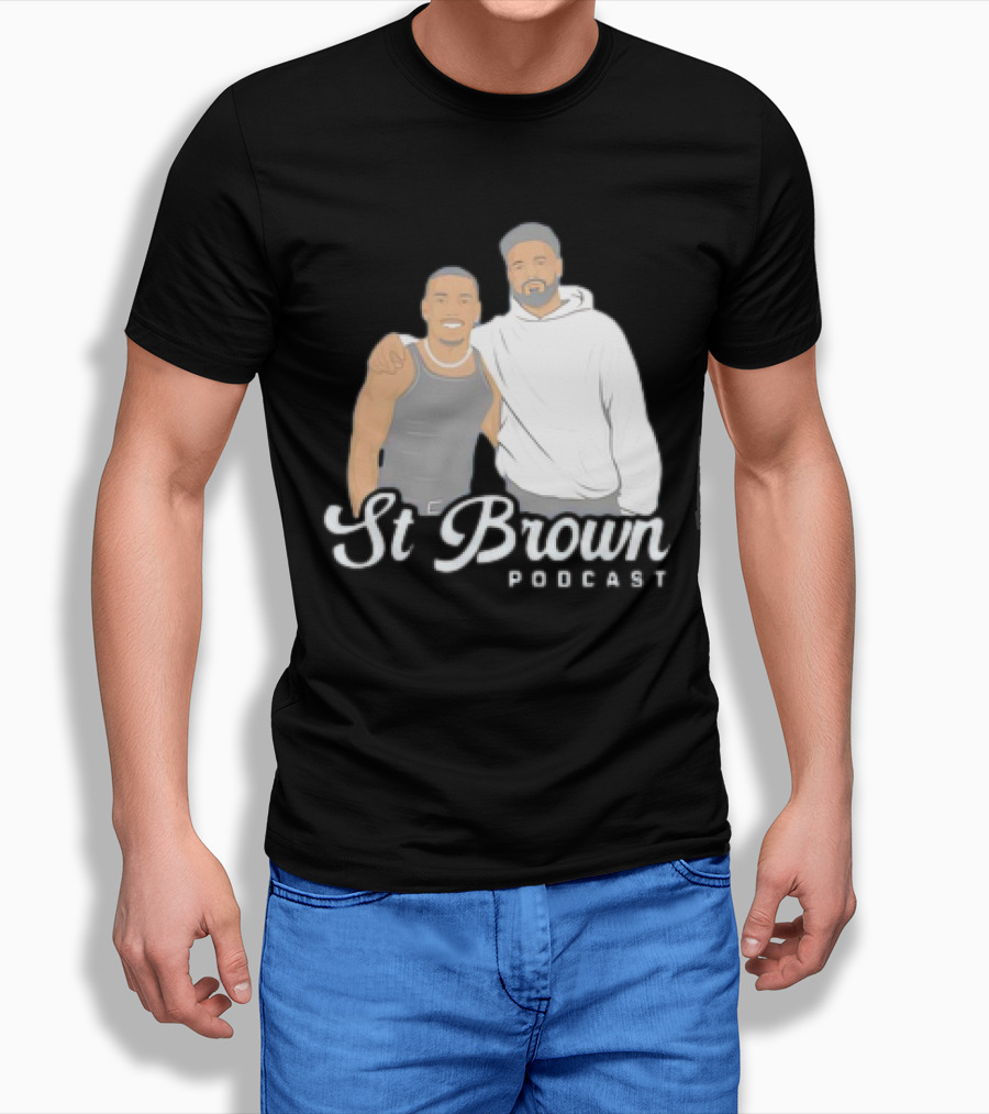 St Brown Podcast Cartoon T-Shirt