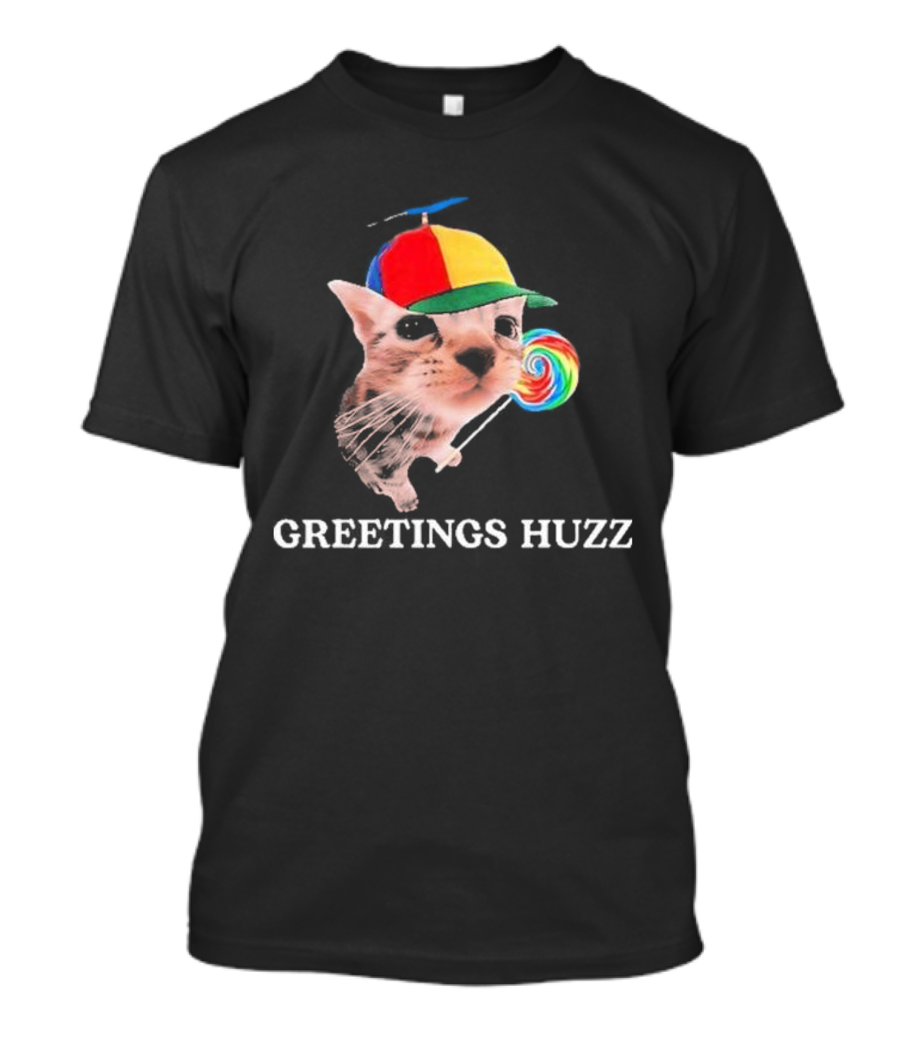 Greetings Huzz Gen Z Gen Alpha Slang Silly Cat Meme Toddler T-Shirt