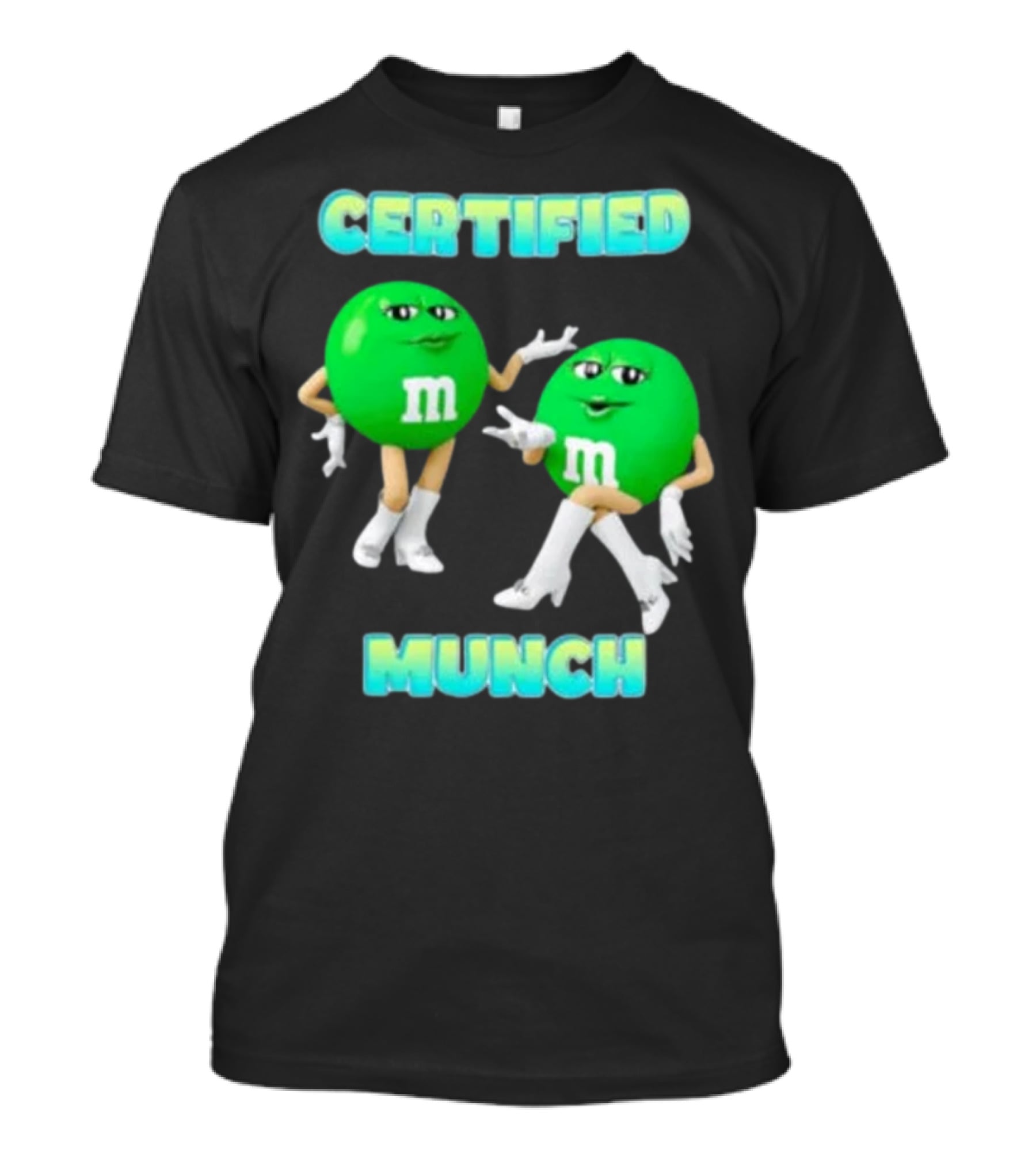 CERTIFIED MUNCH M&M Green Candy Characters Boot Pose T-Shirt