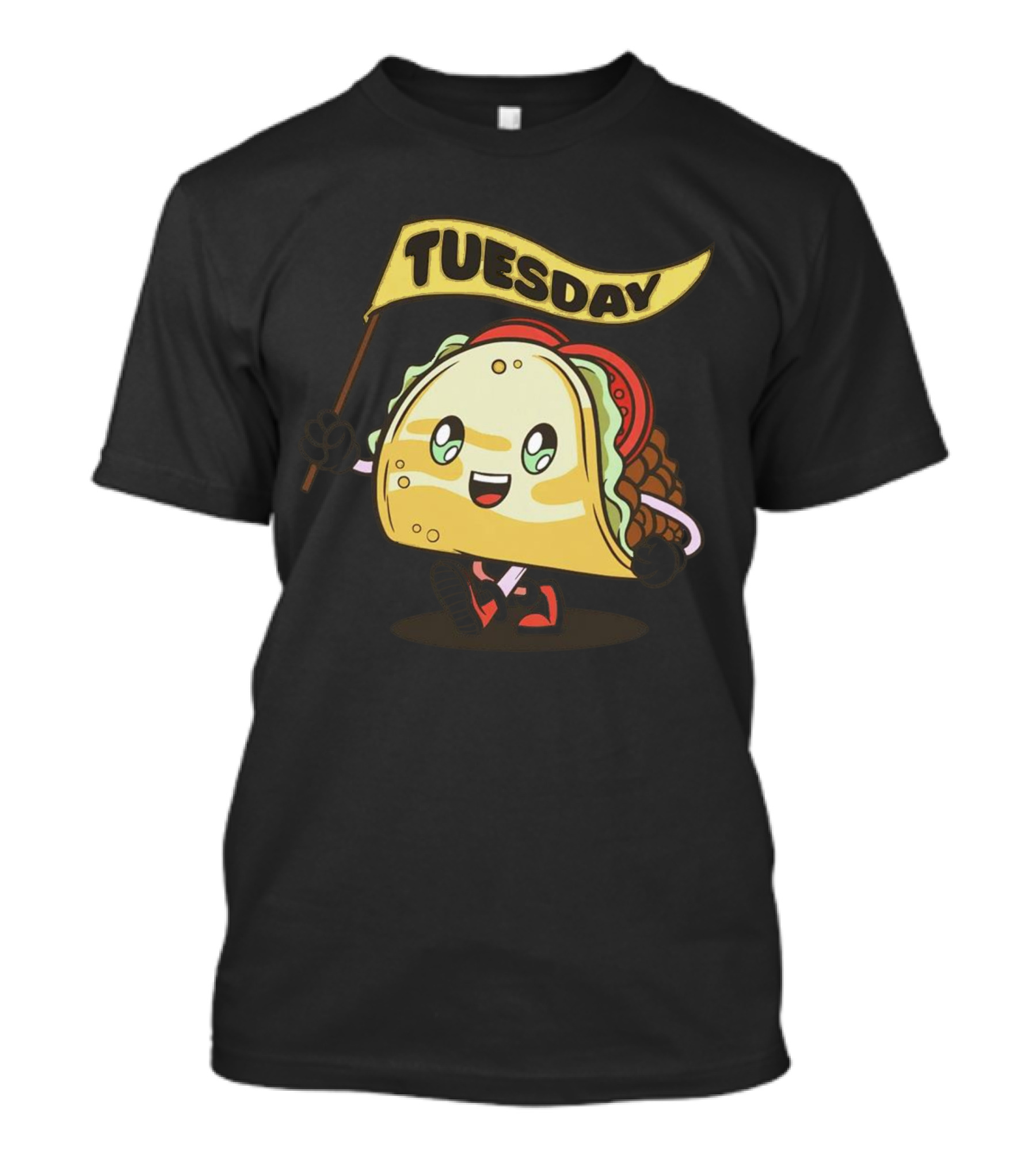 Happy Taco Holding Tuesday Flag T-Shirt