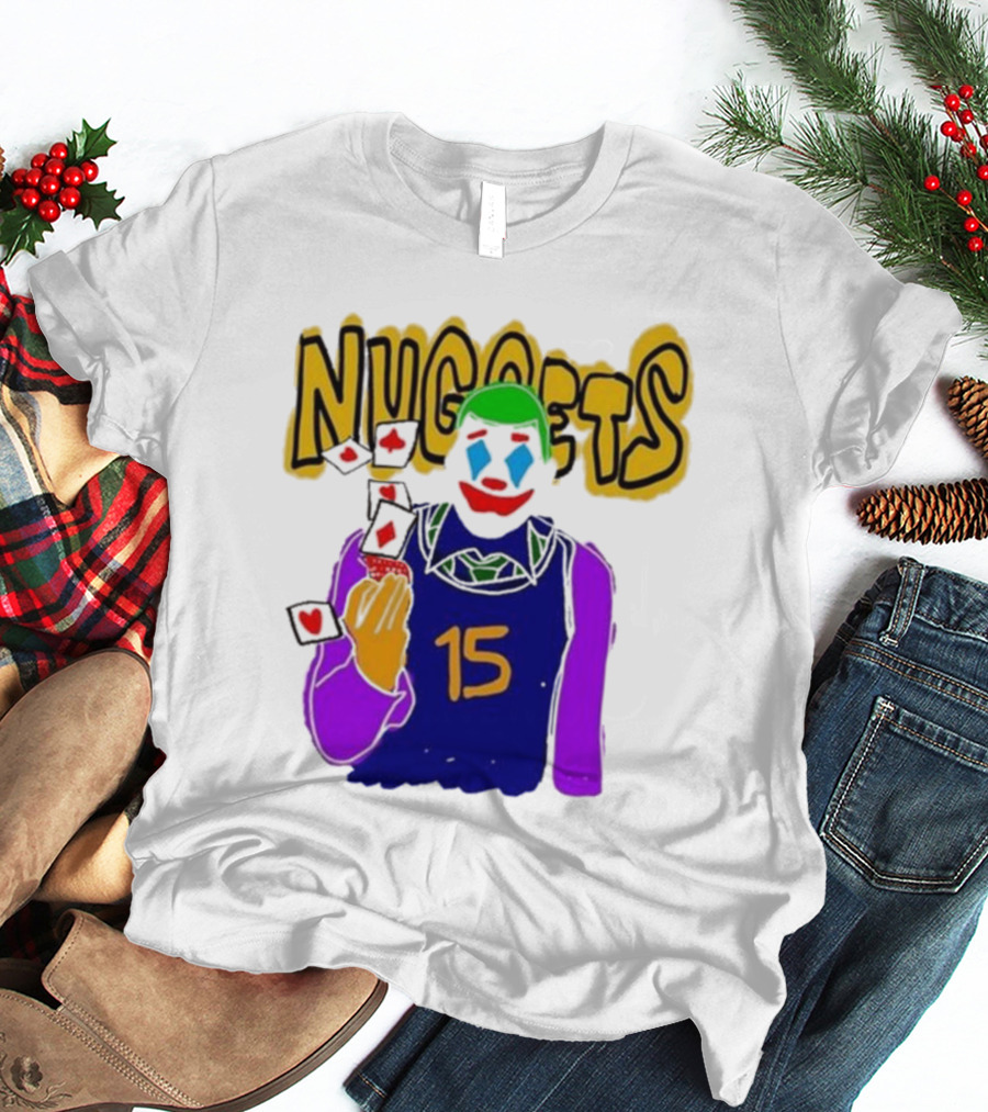 Nuggets Clown 15 Nikola Jokic Joker Basketball NBA T-Shirt