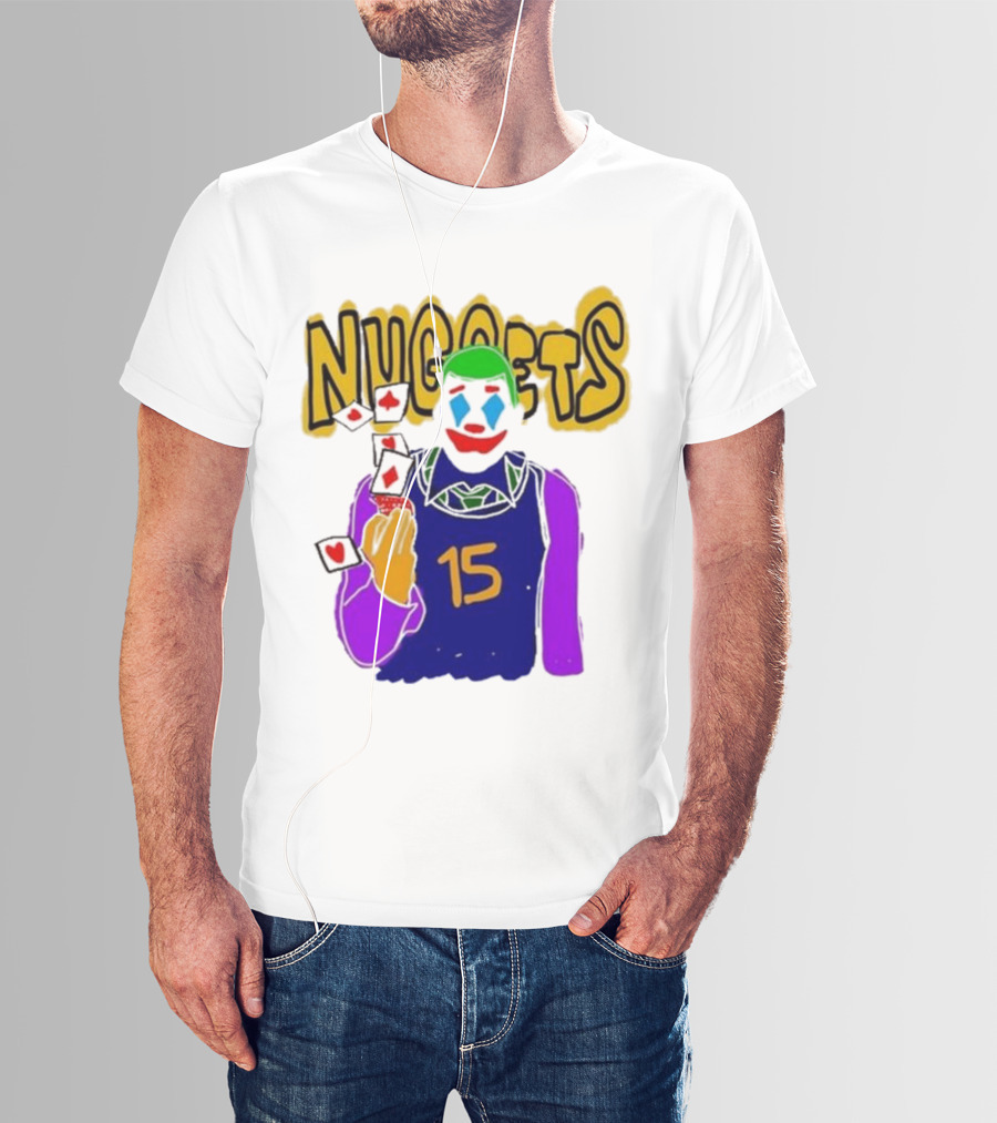 Nuggets Clown 15 Nikola Jokic Joker Basketball NBA T-Shirt