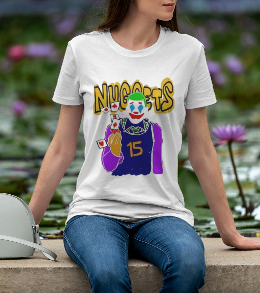 Nuggets Clown 15 Nikola Jokic Joker Basketball NBA T-Shirt
