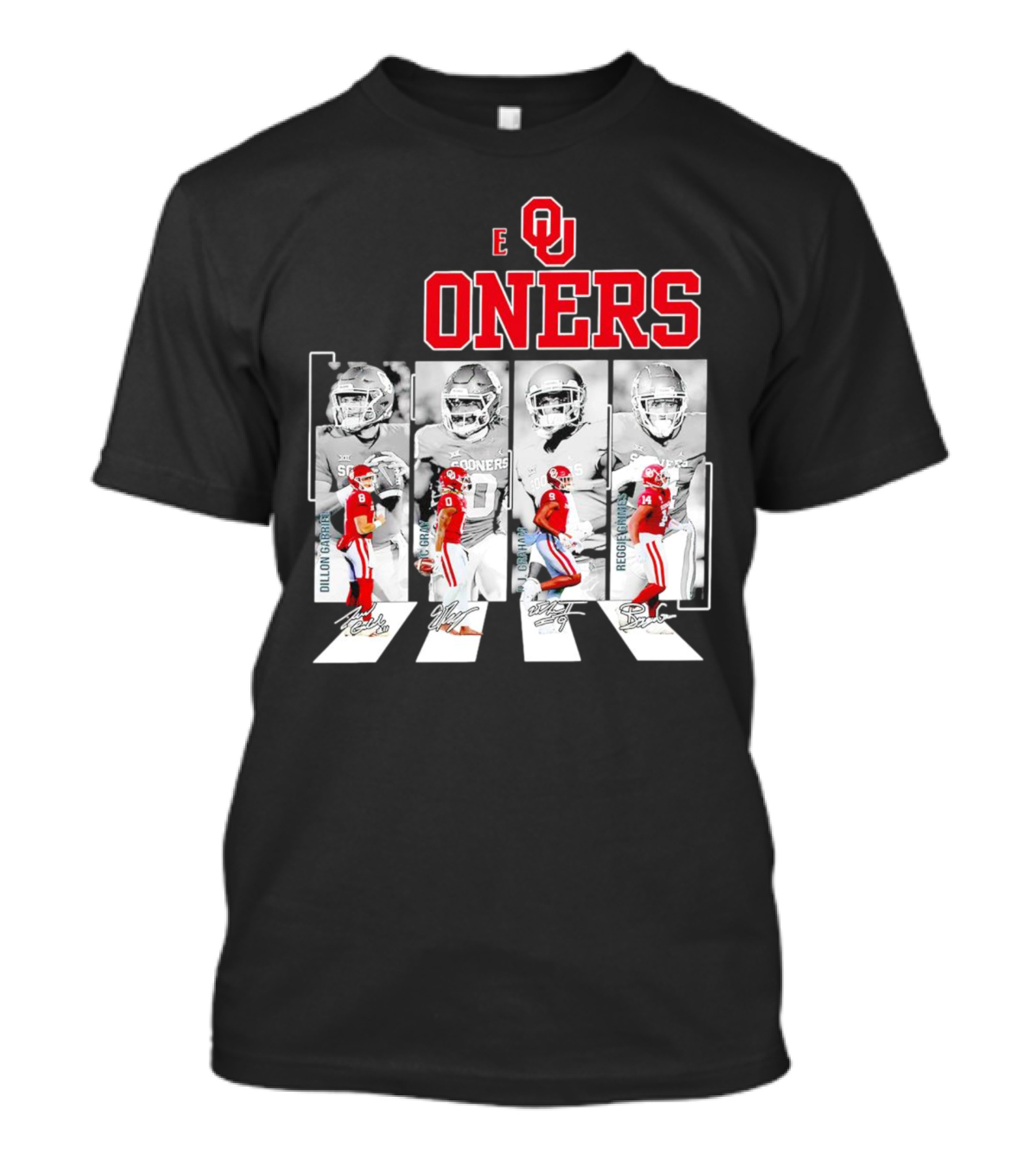 Oklahoma Sooners Football Abbey Road Dillon Gabriel Signatures T-Shirt