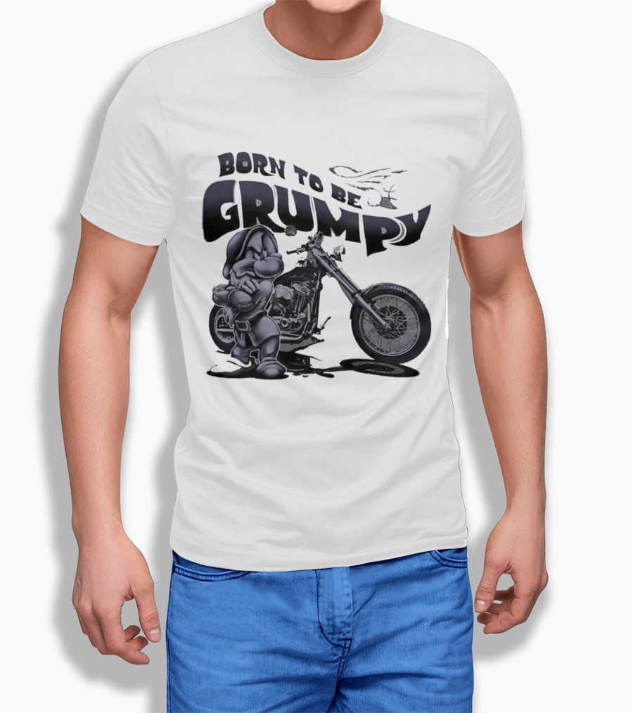 Born To Be Grumpy Motorcycle Rider T-Shirt