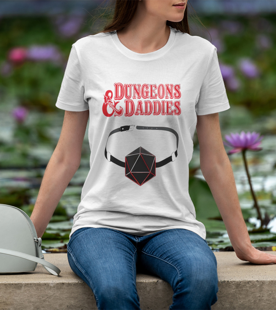 Dungeons And Daddies Headlamp Dice T-Shirt