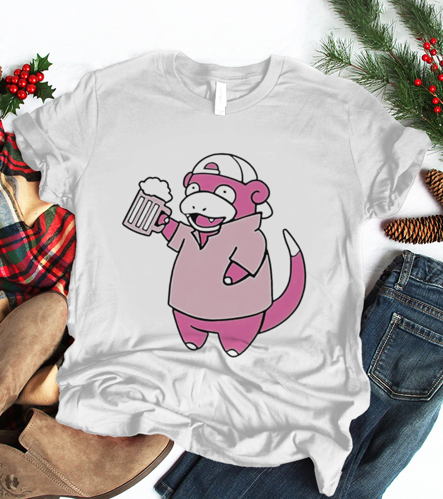 Slowpoke Pokemon Slowbro Frat Beer Cap T-Shirt