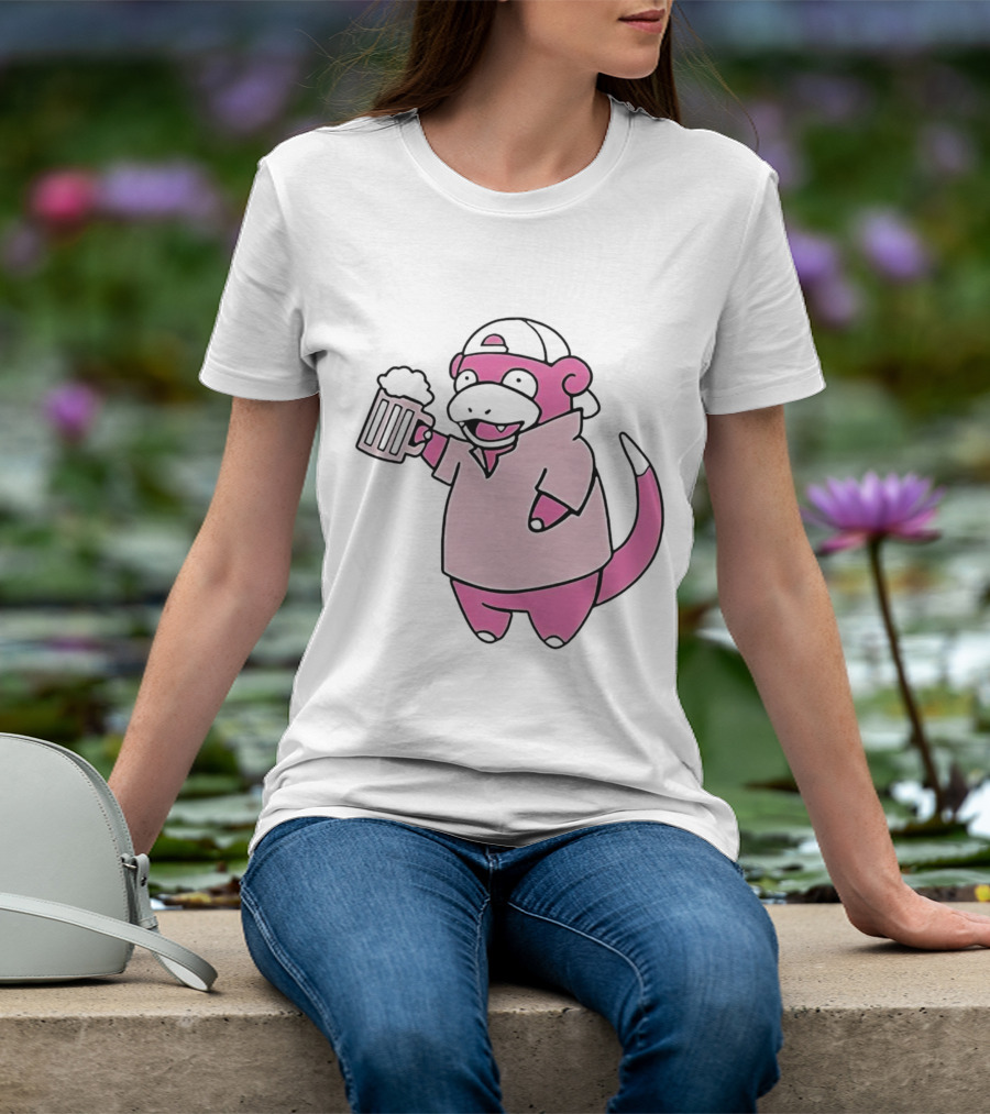 Slowpoke Pokemon Slowbro Frat Beer Cap T-Shirt