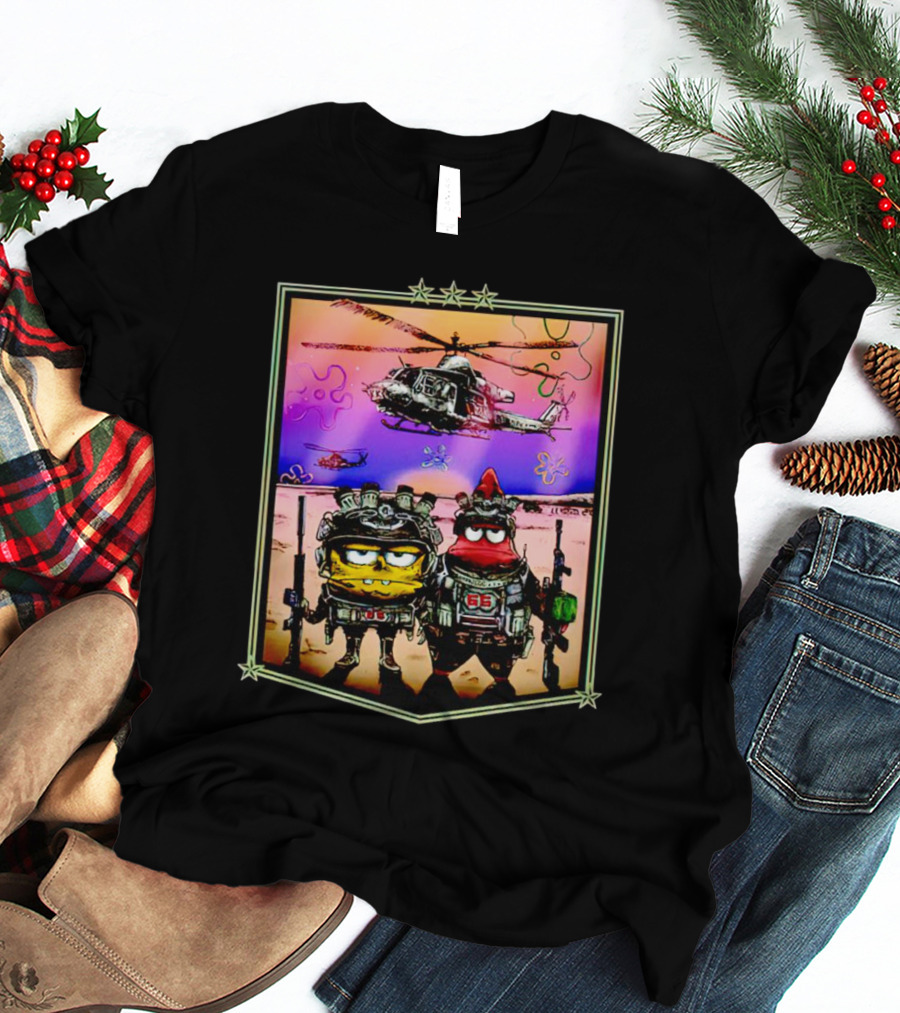 SpongeBob Patrick Military Helicopter Goofy Goobers T-Shirt