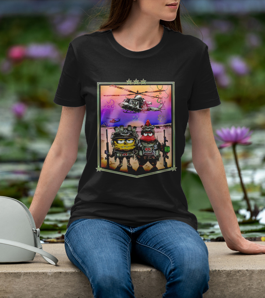 SpongeBob Patrick Military Helicopter Goofy Goobers T-Shirt